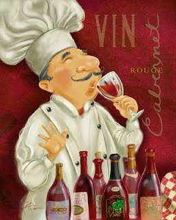 Retro Posters with Chefs and Wine.