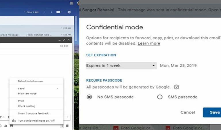 Cara Mengirim Email Rahasia Menggunakan Aplikasi Gmail