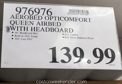Deal for the Aerobed Opticomfort Queen Headboard Bed at Costco