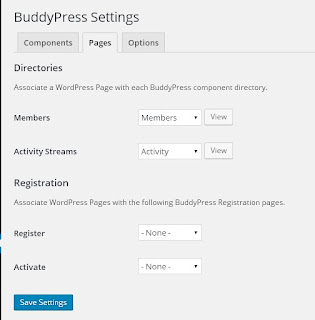 pages buddypress plugin