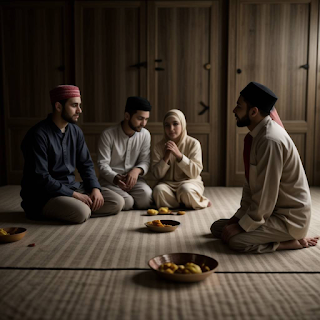 Muslim groom's family offering marriage proposal