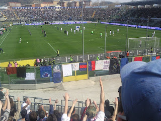 Atalanta-Bologna 2-0 (2011/12): riscaldamento squadre