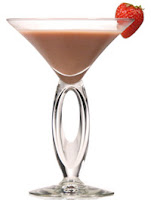 chocolate strawberry martini cocktail for valentine