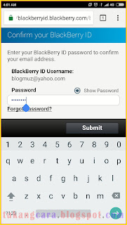Daftar akun BBM ID Dengan Email Yahoo