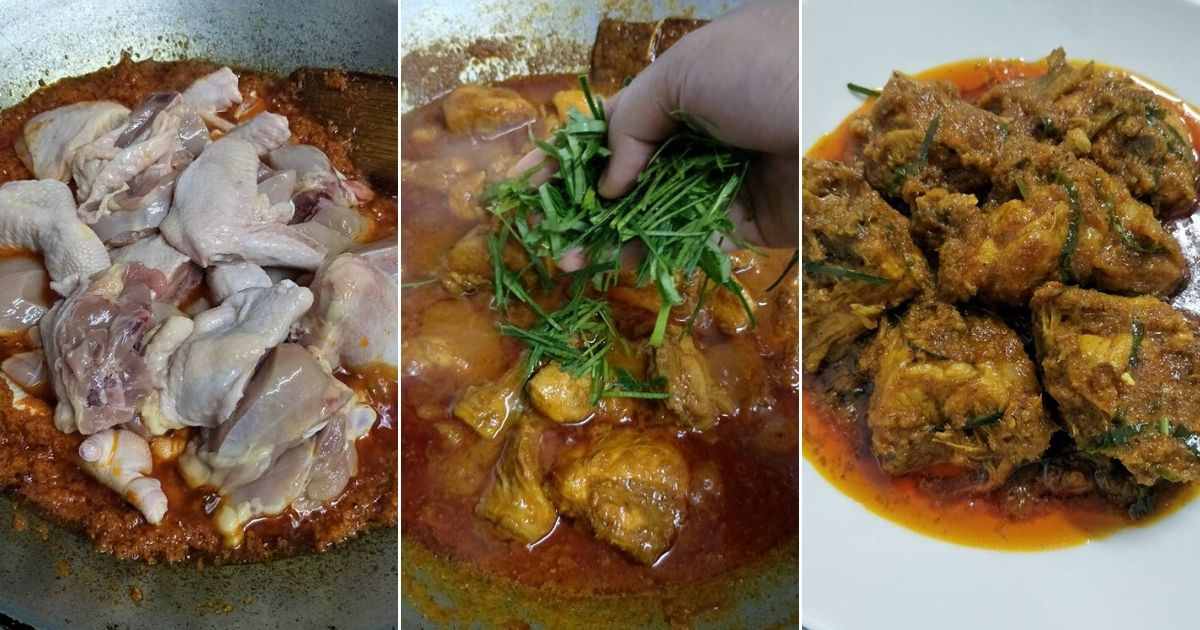 Resepi Rendang Ayam Sedap & Cara Masak Step by Step Sangat ...