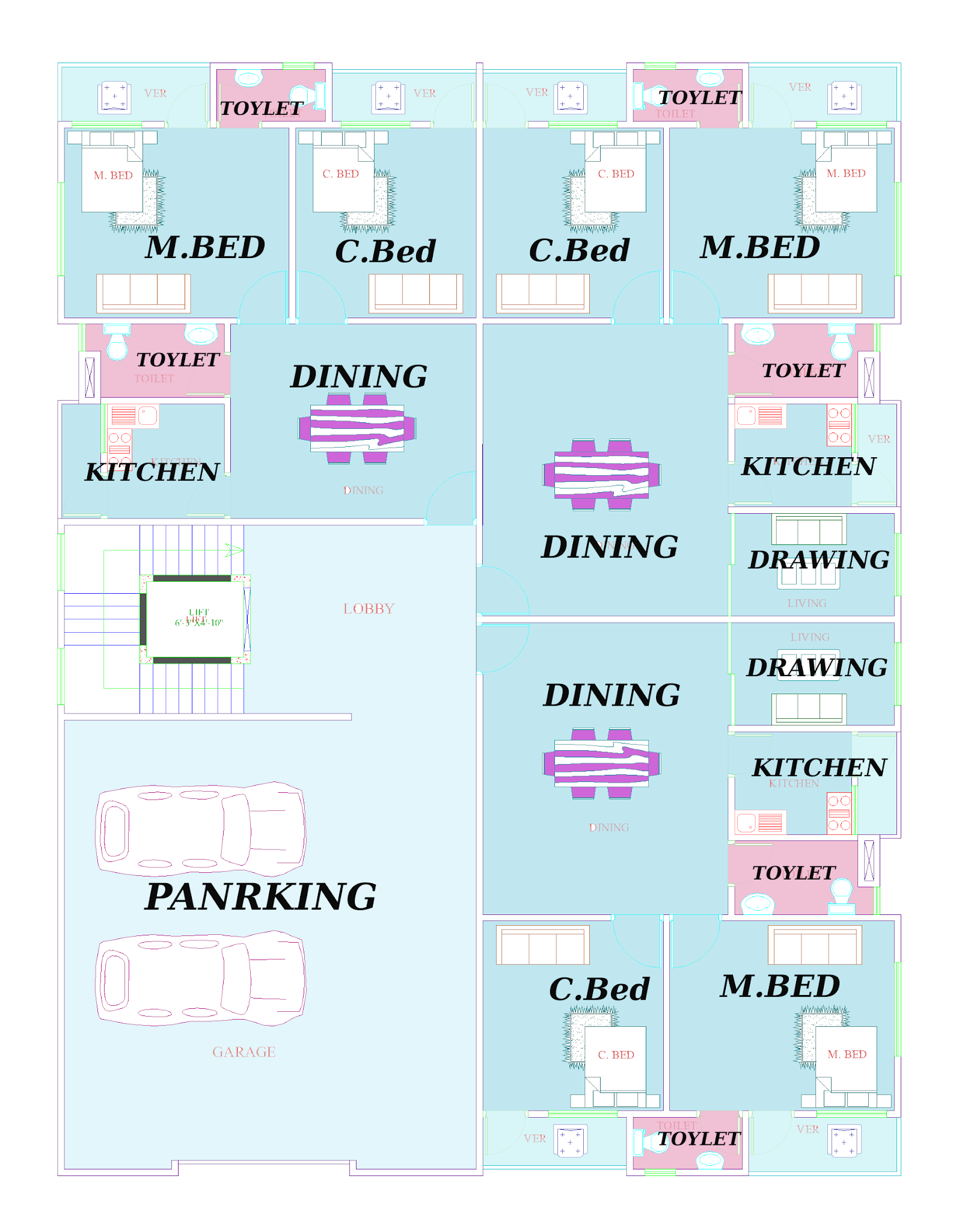 4000 SQ FT Residential Building Designs