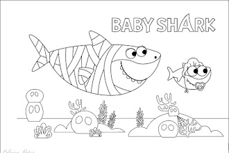 11 Baby Shark Coloring Pages Free Printable For Kids Easy and Funny