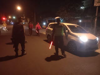 CEGAH AKSI KEJAHATAN JALANAN POLSEK WATES GELAR PATROLI STASIONER GABUNGAN