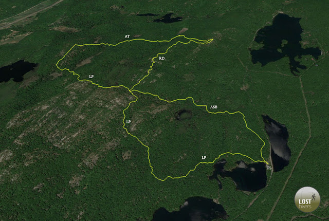 Vista satelital de la ruta en Harriman State Park: Long Path y Appalachian Trail