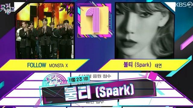 Music Bank Ep. 1003, 'Spark' Taeyeon Raih Kemenangan yang Pertama! Show GOT7, MONSTA X, Dll