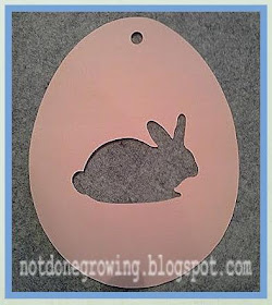 bunny egg silhouette cut out