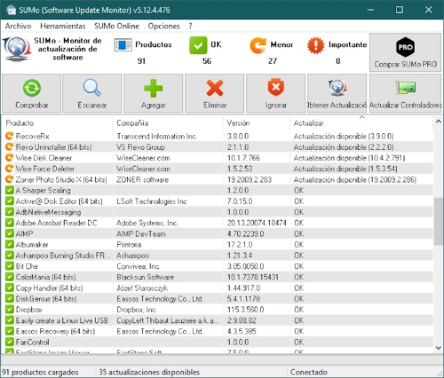 SUMo 5.12.4.476 - Mantén el software de tu equipo siempre actualizado