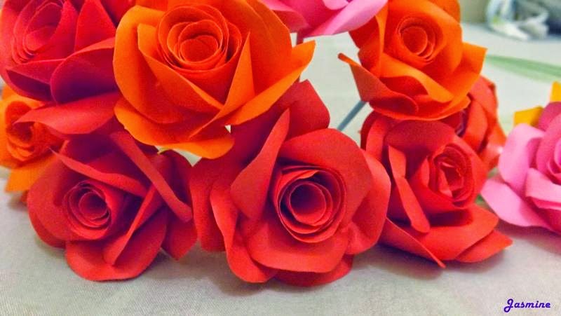 Cara membuat mawar  dari  kertas  How to make rose paper 