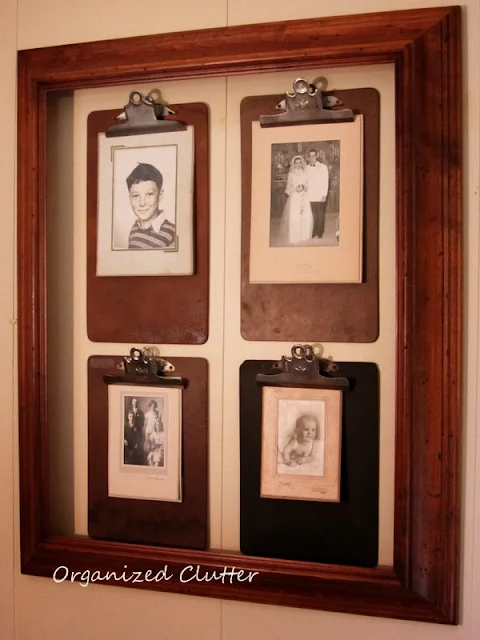 Clipboard Photo Wall http://organizedclutterqueen.blogspot.com/2013/10/pinterest-inspired-clipboard-photo-wall.html