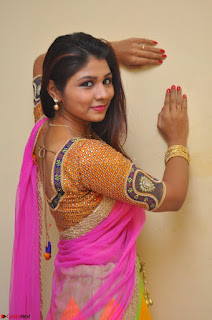 Lucky Sree in dasling Pink Saree and Orange Choli DSC 0381 1600x1063.JPG