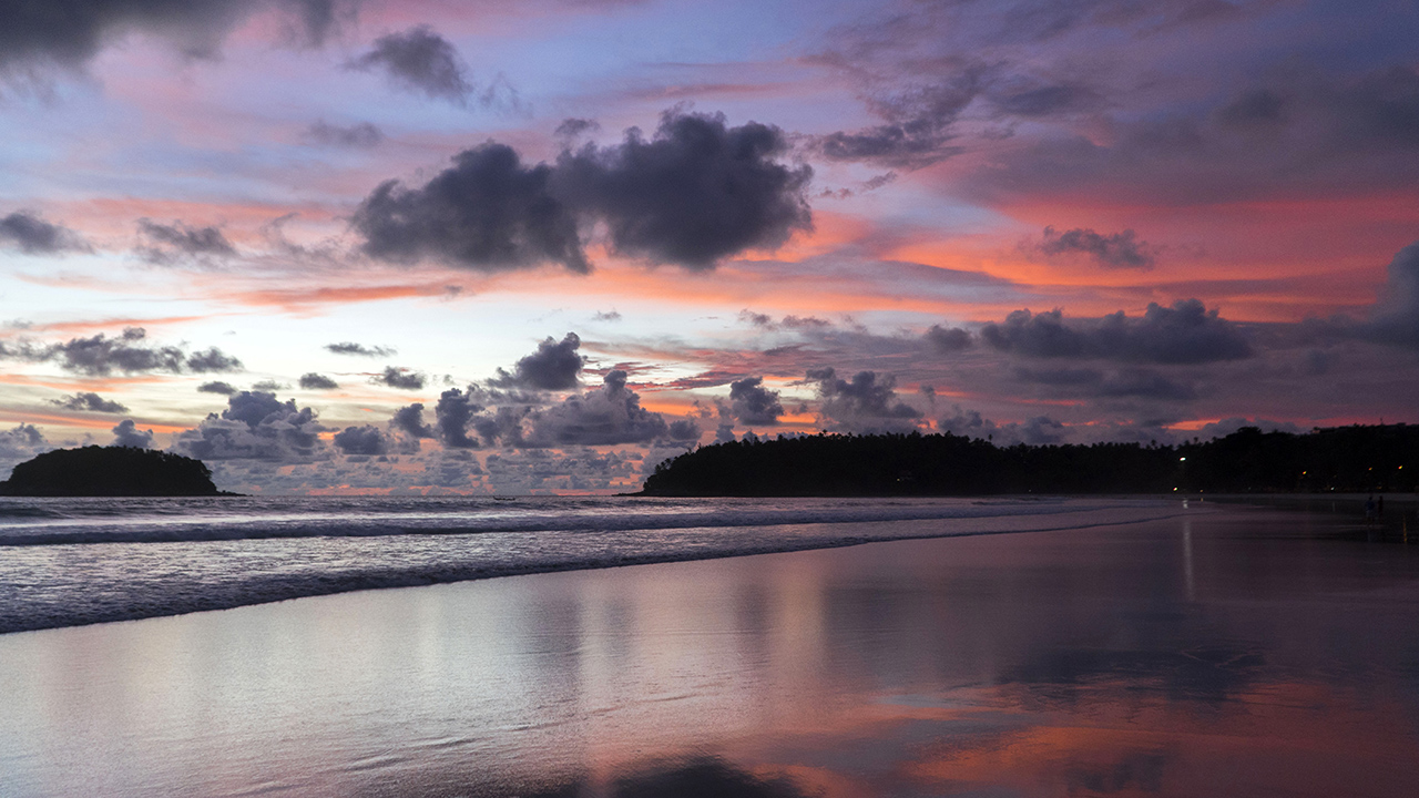 Phuket tropical sunset in Kata beach, Thailand