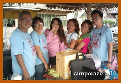Camporazo family posed inside the cottage