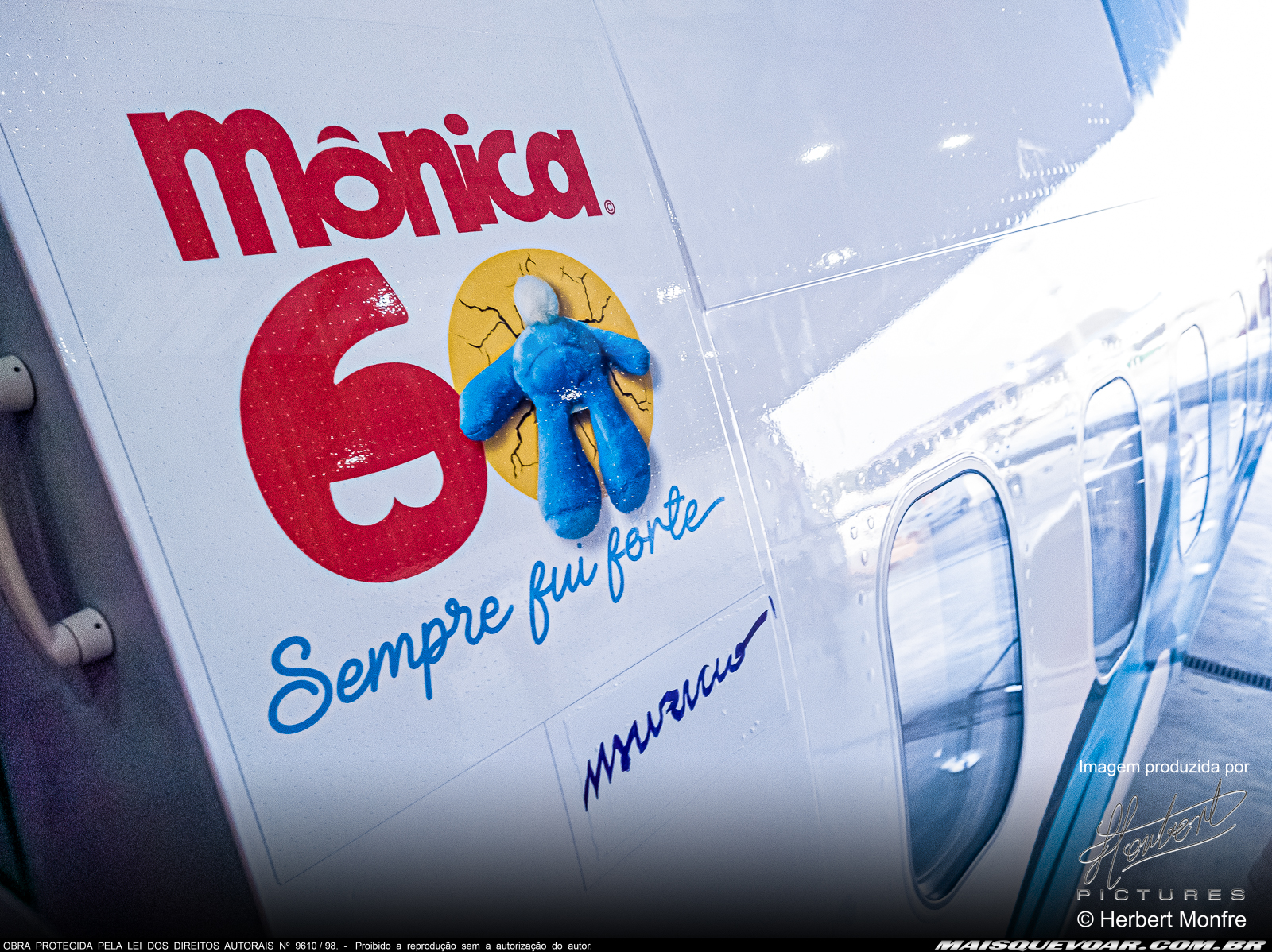 GOL e Mauricio de Sousa Produções lançam avião temático "Mônica 60" - PR-GXW | MAIS QUE VOAR - Aviação e Notícias | Foto © Herbert Monfre - Fotógrafo Especializado em Aviação e Eventos - Contrate o fotógrafo para o seu evento em cmsherbert@hotmail.com