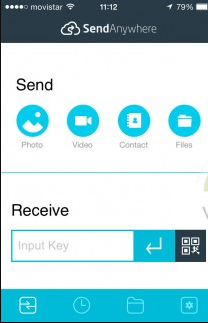 Ejecutar Send Anywhere y transferir archivos entre un iPhone y Android y viceversa