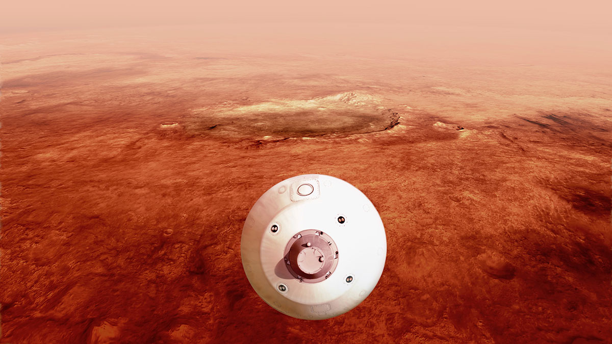 The "Perseverance" spacecraft lands on Mars ... (NASA)