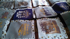 LSU fleece backed t-shirt quilt