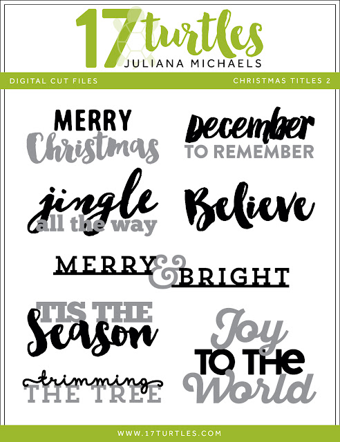 Christmas Titles 2 Free Digital Cut File by Juliana Michaels 17turtles.com