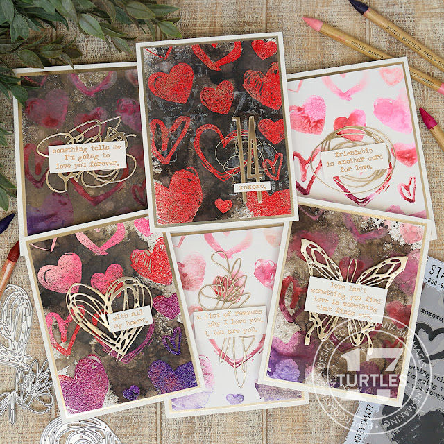 Valentine's Day Cards by Juliana Michaels featuring Tim Holtz Stampers Anonymous Love Notes Stamp Set