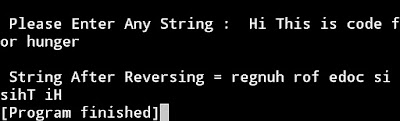 C Program To Reverse the String without using "strrev()" function