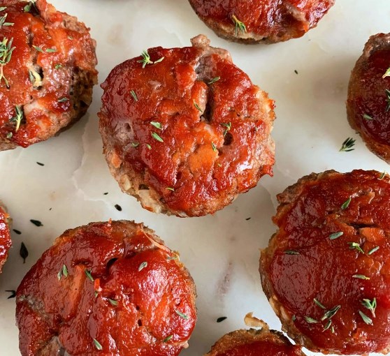 The Best Keto Meatloaf Minis With Low Carb Ketchup #healthy #diet