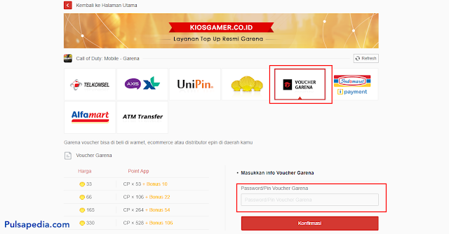 Cara Redeem Kode Voucher Game Garena