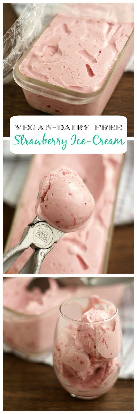 Fresh strawberry ice-cream during strawberry season is the best! This dairy free vegan recipe is not only delicious and soft, but easy to make!