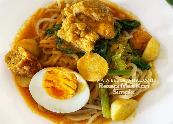 Resepi Mee Kari Ayam Simple, Paling Mudah & Sedap