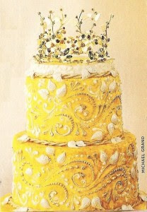 silver wedding cake