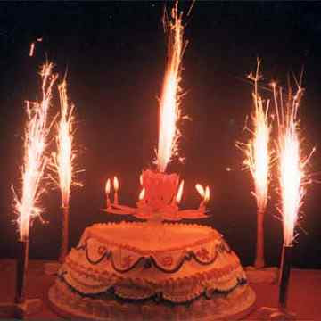 picture of birthday cake with lots of candles