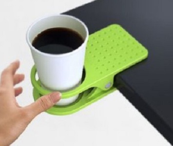 Tempat Minum Meja Plastic Table Coffee Cup Holder Cup Clip