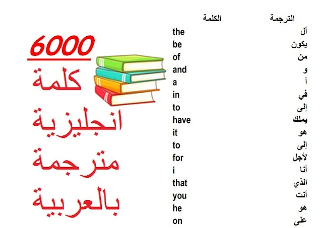 6000 كلمة انجليزية بالعربية PDF