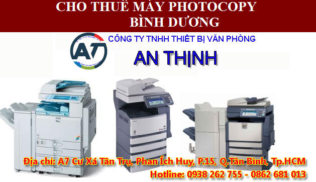 Cho thuê máy photocopy ở Bình Dương