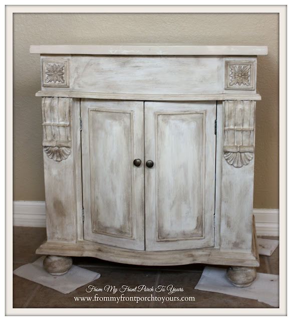 Farmhouse Guest Bathroom- Chalk Paint-Custom Bathroom Vanity-From My Front Porch To Yours