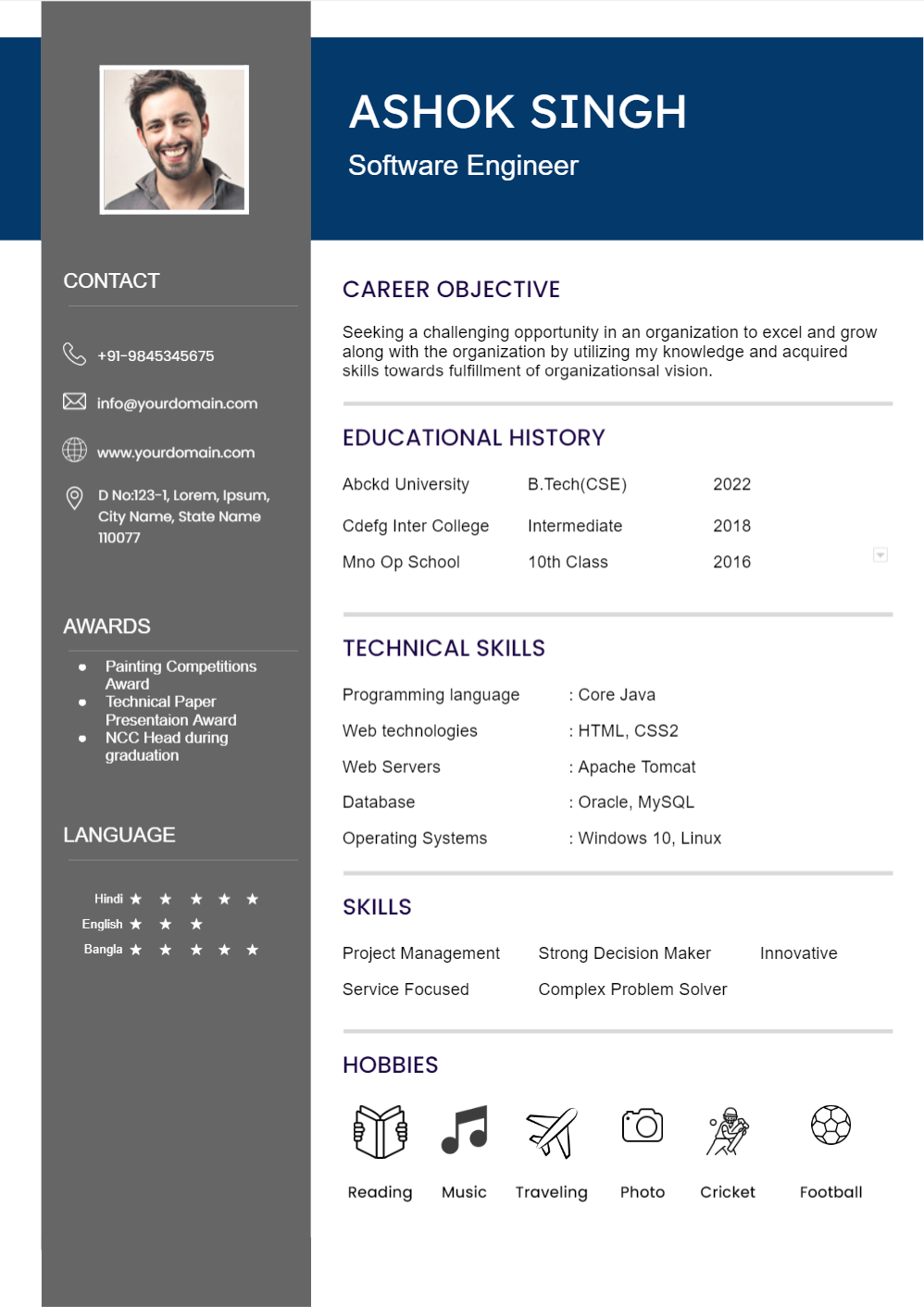 Google docs resume template for freshers