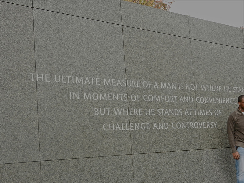 One of many memorable inspiring quotes at the memorial