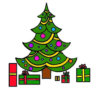 drawing of a Christmas Tree