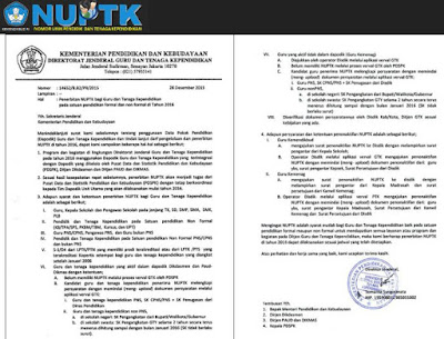 gambar Syarat Terbaru Penerbitan NUPTK Tahun 2016/2017