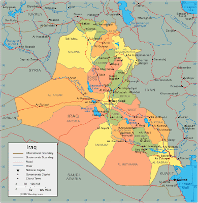 Iraq Map Political Regional