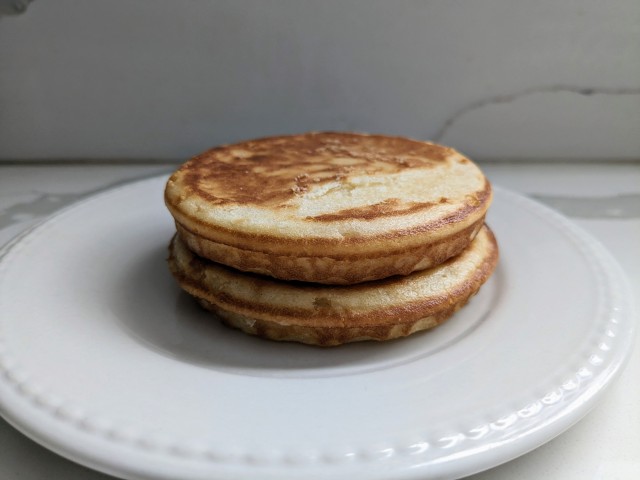 Side view of Trader Joe's Dutch Griddle Cakes.