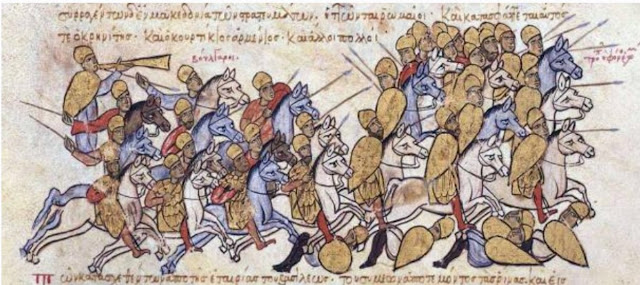 Войска Симеона I, побеждающие византийцев в Македонии
