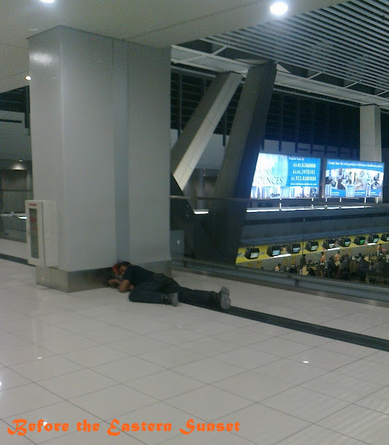 Sleeping in NAIA Terminal 3