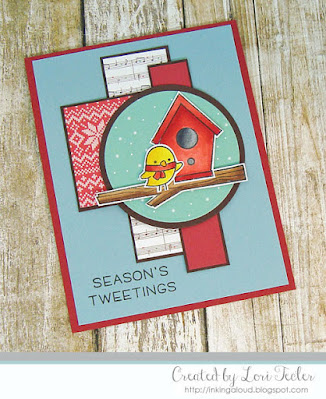 Season's Tweetings card-designed by Lori Tecler/Inking Aloud-stamps from Lawn Fawn