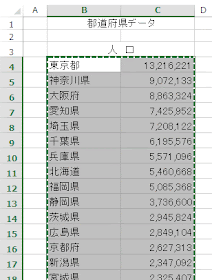 Excelでインポートする範囲をコピー