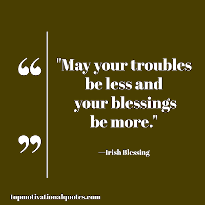 positive mindset quote about troubles and blessings