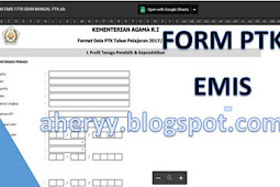 Form Excel Emis 2017/2018 PTK Terbaru